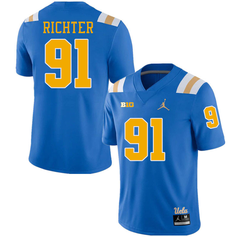 Men #91 Brody Richter UCLA Bruins College Football Jerseys Stitched-Royal